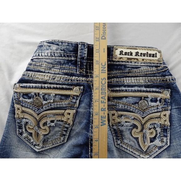 Rock Revival Freesia Skinny Women Distressed Jean Size 26 - Picture 11 of 11